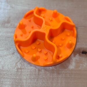 Orange Pet Slow Feeder Bowl